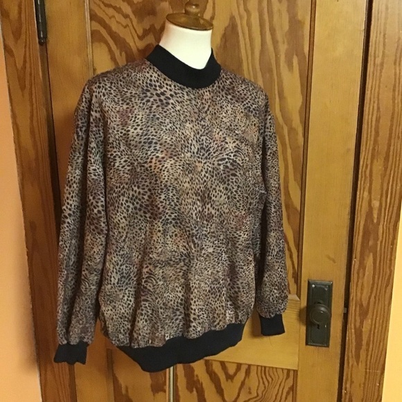3 for 20 $ bundle Vintage 90s leopard print long sleeve top - Picture 4 of 10